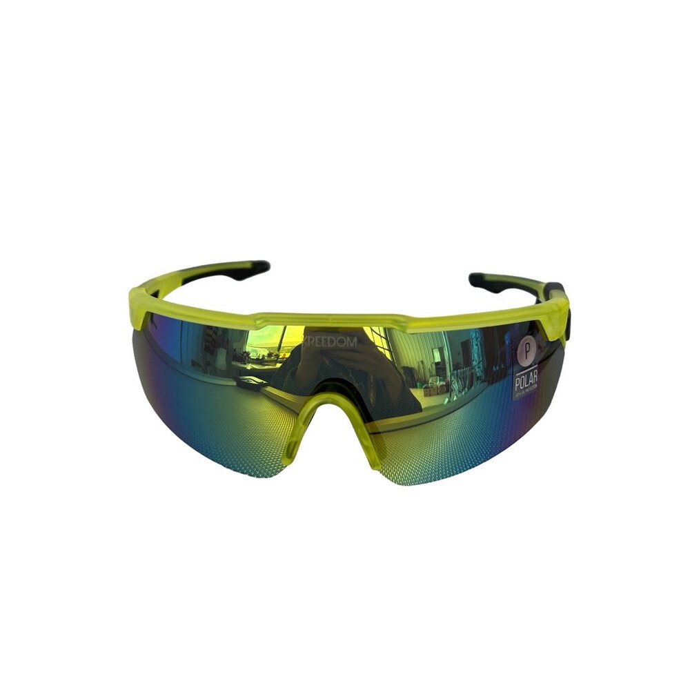 Kreedom Super Comp Polarized Sports Sunglasses UV Protection Yellow Active NEW